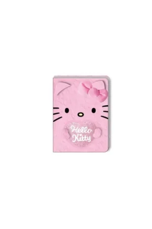 HELLO KITTY - Glitter - Premium Fur Notebook - A5 Format Beperkte Voorraad