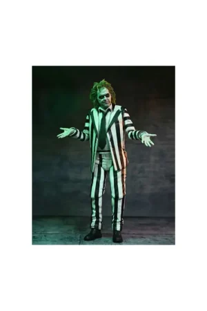 Beetlejuice - 7 Scale Ultimate Striped Suit Beetlejuice figure 18 cm Figuurtje Beperkt Aanbod