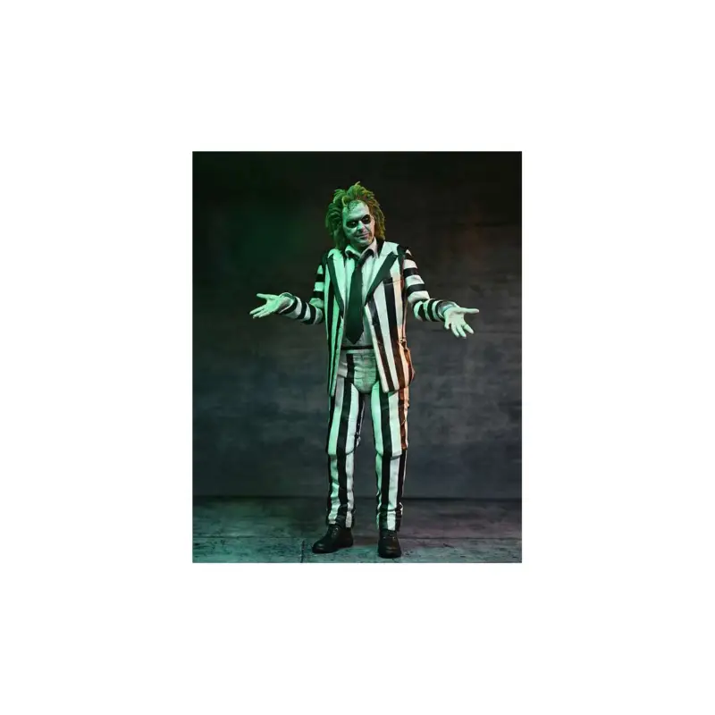 Beetlejuice - 7 Scale Ultimate Striped Suit Beetlejuice figure 18 cm Figuurtje Beperkt Aanbod