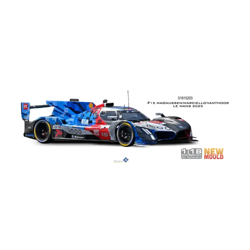 SOLIDO 1815203 BMW M HYBRID V8 LMDh CAMOUFLAGE MAGNUSSEN / MARCIELLO / VANTHOOR 15 LE MANS 2025 1/18 Uitverkoop