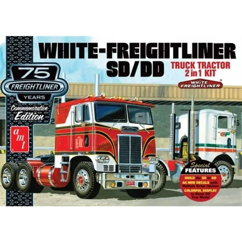 White Freightliner 2-IN-1 SC / DD Cabover Tractor (75ste verjaardag) De Kats van AMT hebben alle stops voor de 75ste verjaardag Flitsaanbieding
