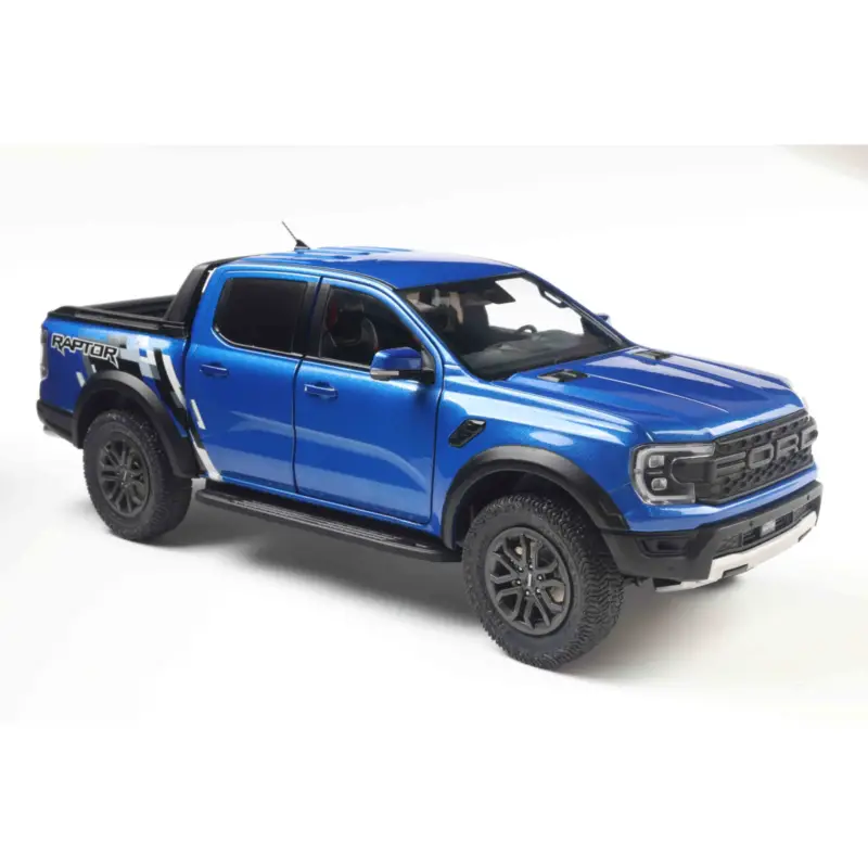 Ford ranger raptor blue lightning 2024 1/18 Miniatuur Finale Uitverkoop