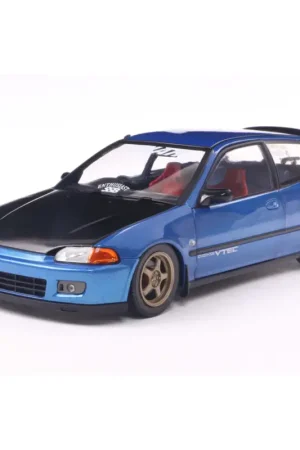 Honda civic (eg6) solido works cobalt blue pearl 1991 1/18 Miniatuur Betrouwbaar