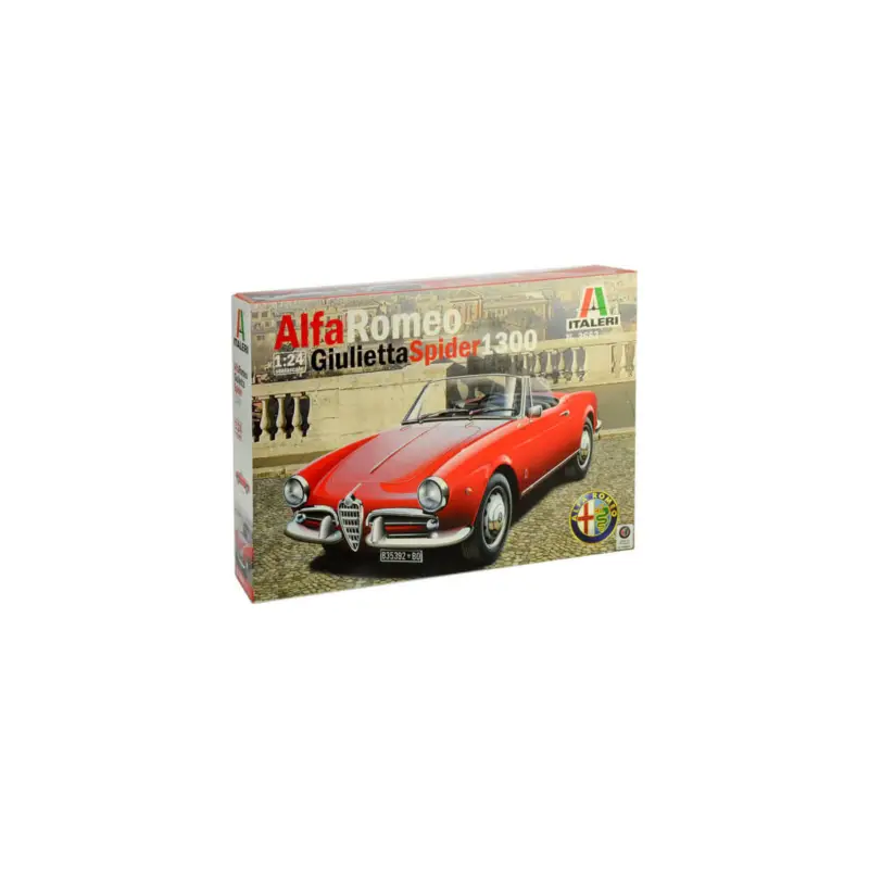 Alfa Romeo Giuletta Spider 1600 KLEUREN INSTRUCTIES BLAD - GEDETAILLEERDE MOTOR - CHROOM ONDERDELEN EN CAPOTE VOOR GESLOTEN VERS Rechtstreeks Van De Fabrikant