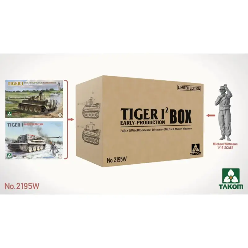 TIGER I² early production Box & 1:16 Wittmann Schaalmodel Voordeelprijs