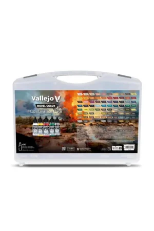 Weekendaanbieding Vallejo MODEL COLOR Combination Case. Bevat: 80 kleuren geselecteerd voor BSL-combinaties (basis-, schaduw- en lichte tinten)