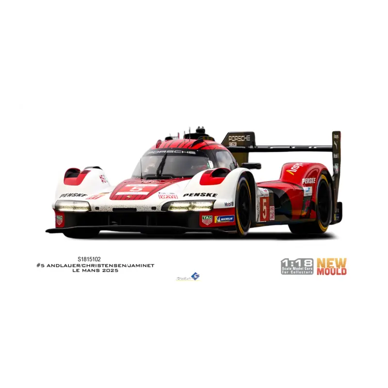 Direct Verzonden SOLIDO 1815102 PORSCHE 963 LMDh WHITE ANDLAUER / CHRISTENSEN / JAMINET 5 LE MANS 2025 1/18