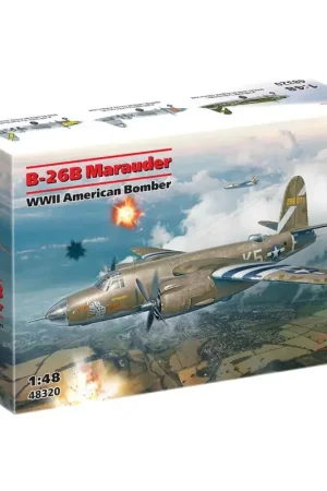 Merkproduct B-26B Marauder, WWII American Bomber (100% nieuwe mallen) Schaalmodel