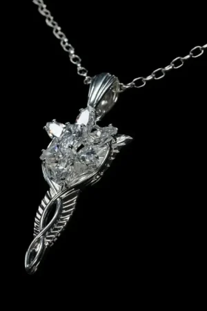 Bestseller The Lord of the Rings replica 1/1 Arwen Eveningstar hanger & ketting (sterling zilver)