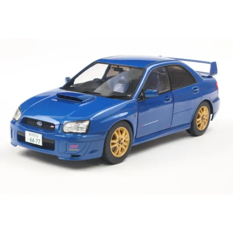 Gecertificeerd 1:18 subaru impreza wrx sti sonic blue 2003 Miniatuur