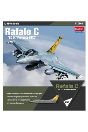 Direct Beschikbaar Kunststof vliegtuigmodel Rafale C "EC 1/7 Provence 2012" Schaalmodel