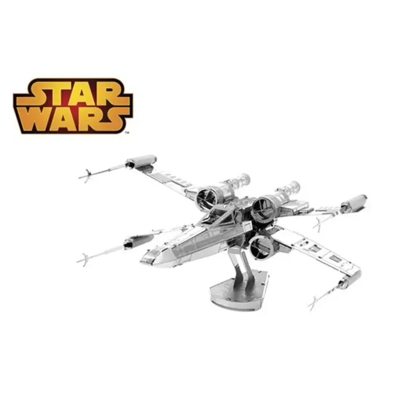 Koop Vandaag MetalEarth: STAR WARS X-WING STAR FIGHTER 10.10x8.52x5.15cm, metalen 3D-model met 2 vellen, op kaart 12x17cm, 14+