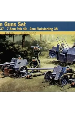3.7 Pak 37/7.5cm Pak 40/2cm Flakvierling 38 Schaalmodel Weekendaanbieding