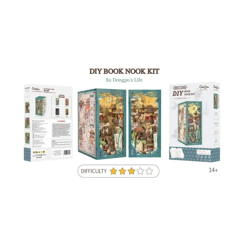 Beste Prijs BOOK NOOK KIT - DIY - The Life of Su Dongpo - 280pc + LED Lighting