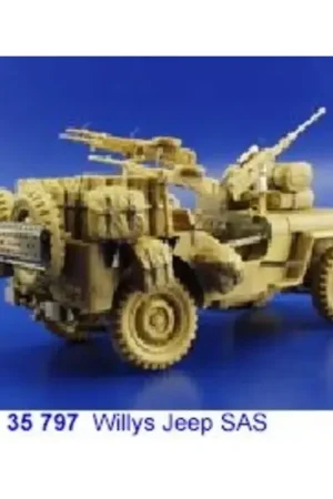 SAS Willys Jeep (toebehoren voor modelbouwsets van Tamiya TA35033) Accessoire Snelle Levering