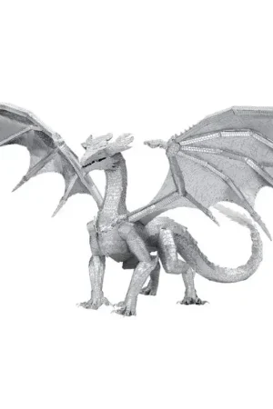 MetalEarth: PREMIUM SERIES - STALEN DRAAK 30x12,5x17,8cm, 3D metalen model met 3,5 vellen, in doos 13,5x22x2cm, 14+ Merkproduct