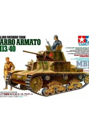 Direct Beschikbaar Italian Carro Armato M13/40 Medium Tank with 2 figures Schaalmodel