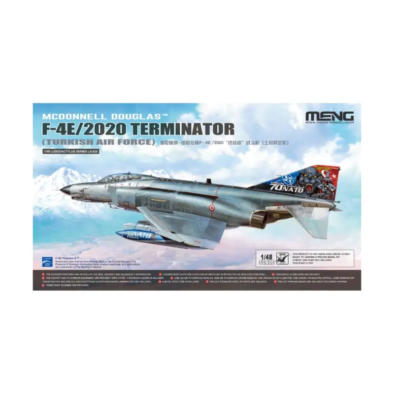 Beperkt Aanbod MENG MODEL: 1/48; McDonnell Douglas F-4E/2020 Terminator (Turkish Air Force) Schaalmodel