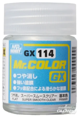 Mr Hobby -Gunze Mr. Color GX Super Smooth Clear Flat (18ml) Acrylverf Betaalbaar