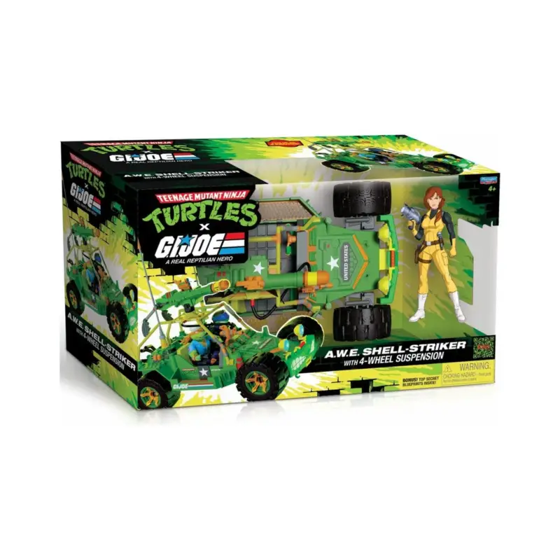 Exclusieve Aanbieding Teenage Mutant Ninja Turtles x G.I. Joe Crossover Classics AWE Shell-Striker vehicle with figure