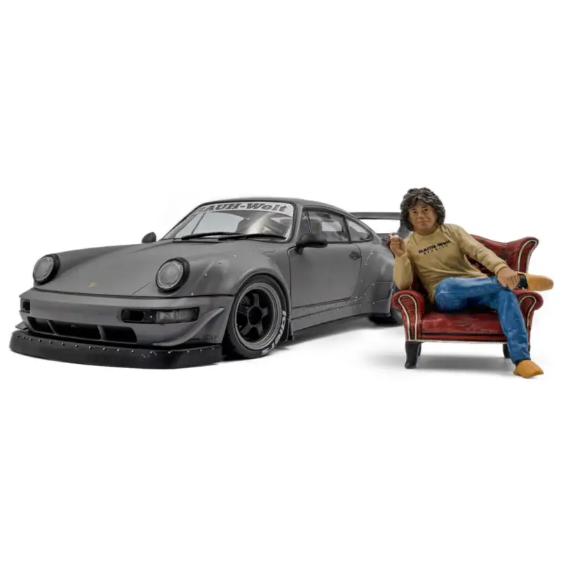 Laatste Versie Rwb bodykit nardo grey 2024 1/18 Miniatuur