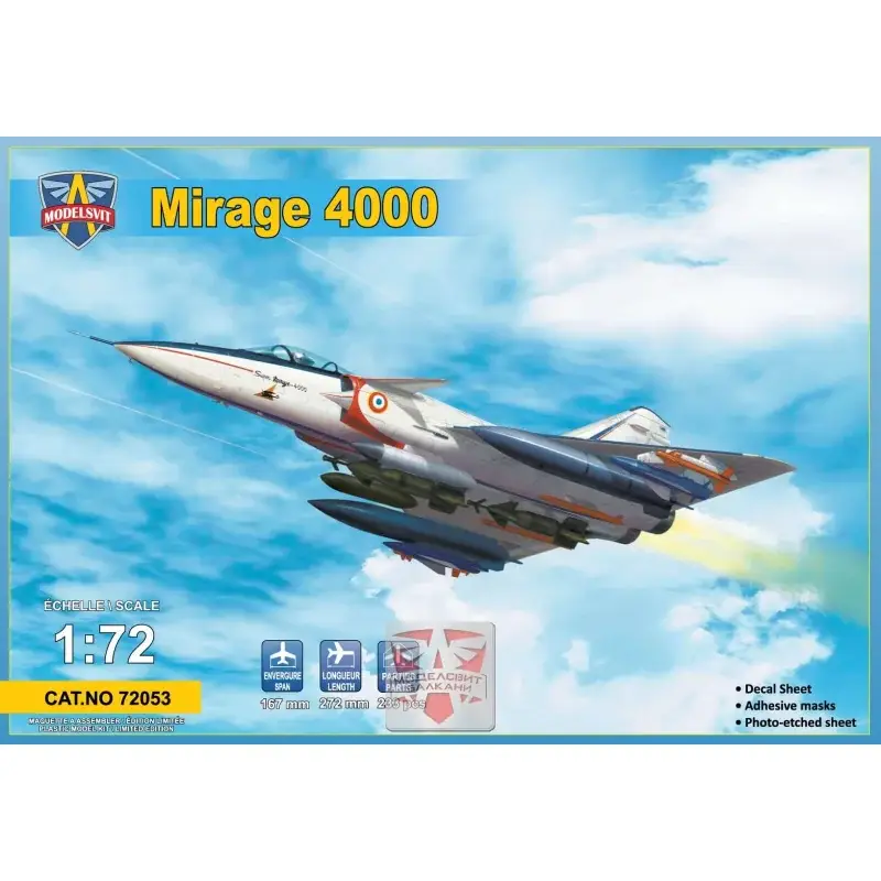 Gereduceerde Prijs Mirage 4000 (upgraded version + 2 new armament sprues) Schaalmodel