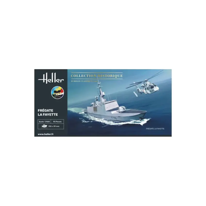 Heller 57035 starter model kit la fayette frigate 1/400 Schaalmodel Hoge Kwaliteit