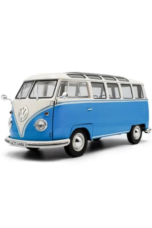 Op = Op T1 samba blue / white 1962 1/18 Miniatuur