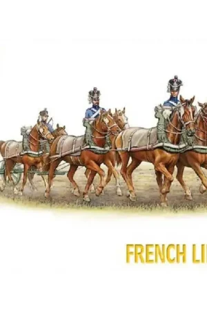 French 6 Horse Limber Team Figuren Snelle Levering
