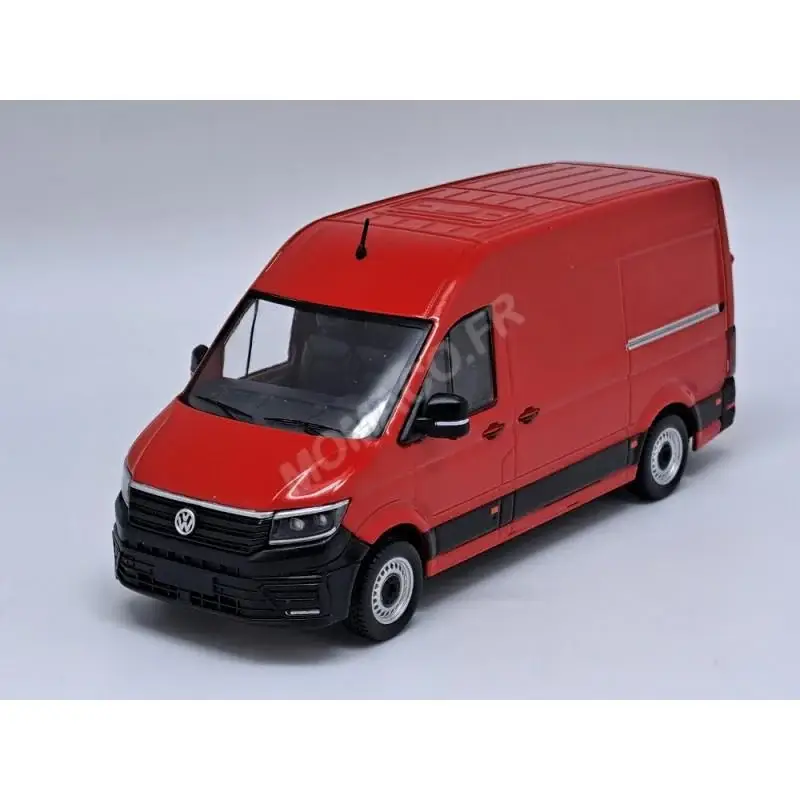 Seizoensaanbieding Volkswagen crafter l2h2 red with firefighter decal sheet Miniatuurr