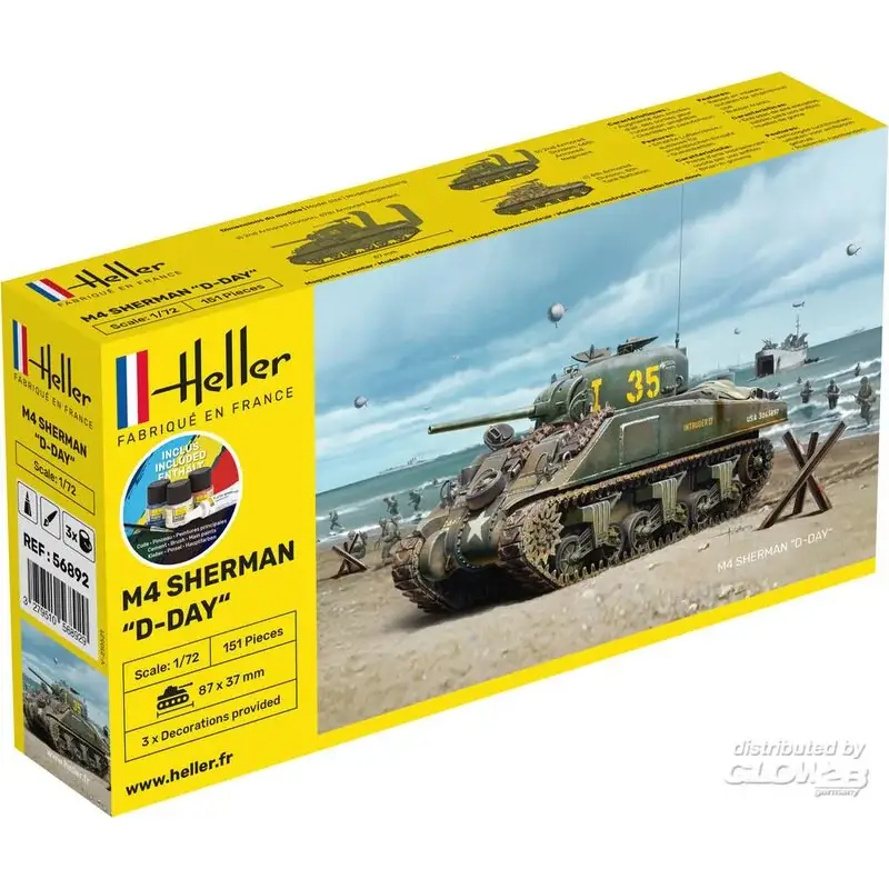 Starter kit m4 sherman d-day Schaalmodel Betrouwbaar