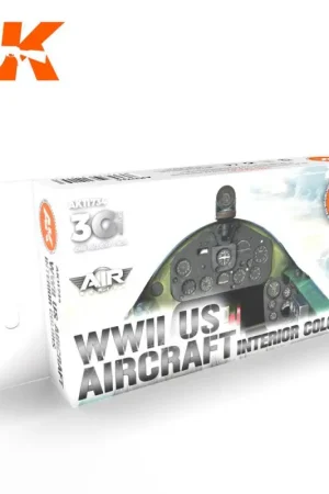 Merkproduct AK INTERACTIVE: SET acrylic paint 3rd Generation 17mL - WWII US Aircraft Interior Colors