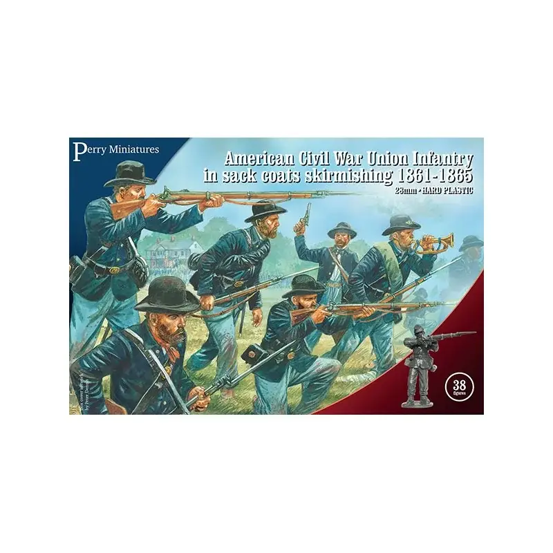Koop Vandaag Perry Miniatures - Infanterie van de Amerikaanse Burgeroorlog in zakjassen Schermutseling 1861-65