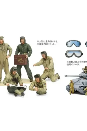 US Tank Crew European Theatre. This figure set depicts a typical crew which would have been attached to a tank in Europe after t Uitverkoop