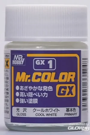 Mr Hobby -Gunze Mr. Color GX (18 ml) Cool White Acrylverf Exclusieve Aanbieding