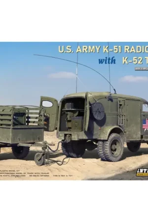 Laatste Versie 1:35 US Radio Truck K-51 met aanhanger K-52 Schaalmodel