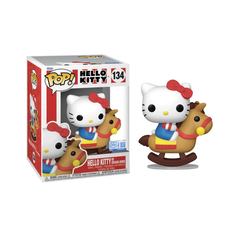 HELLO KITTY - POP Premium N°134 - Hello Kitty on Rocking Horse Pop figur Beperkte Voorraad