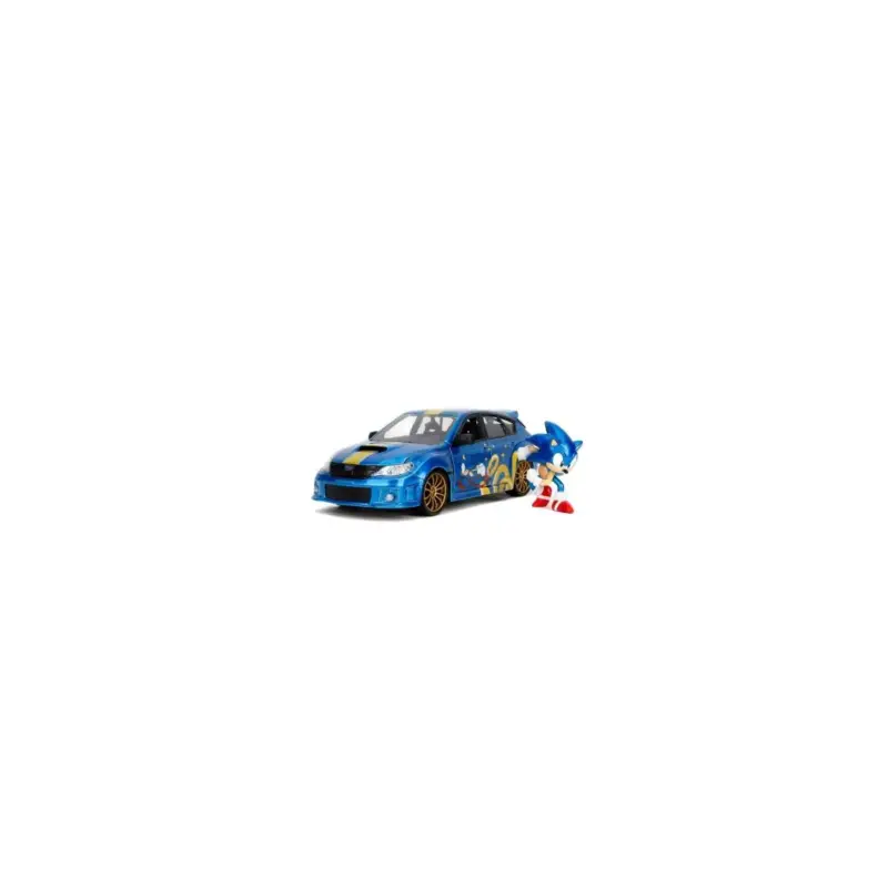 1:24 subaru impreza wrx sti w/sonic figure blue hollywood rides 2012 Miniatuur Lage Kosten