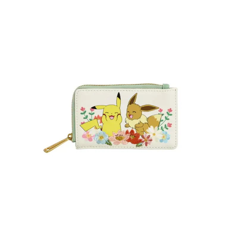 Populair Pokemon - Loungefly Wallet Pikachu & Eevee Floral