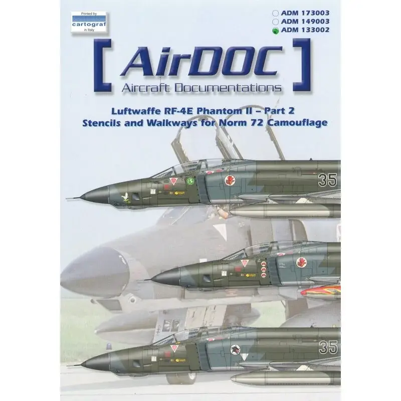 Sticker stencils voor de McDonnell RF-4E Phantom in Norm 72 camo Decal Lage Kosten