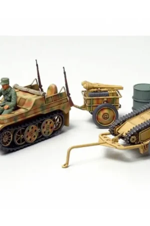 Alleen Vandaag Kettenkrad met de Goliath trolley Schaalmodel