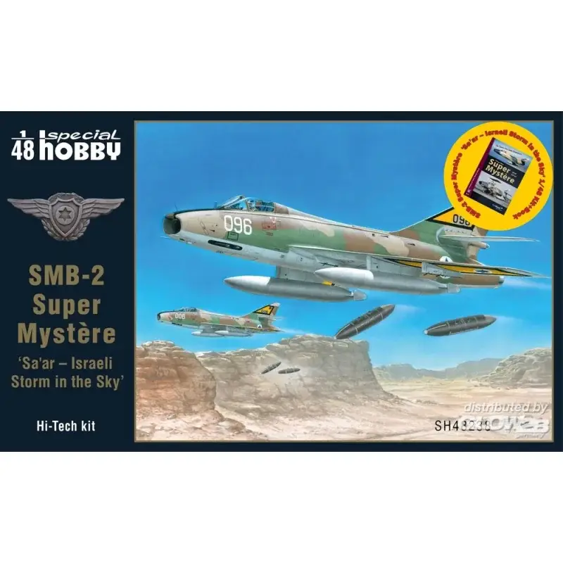 Fabrieksprijs SMB-2 Super Mystère 'Sa’ar – Israeli Storm in the Sky' 1/48 Kit+Book Schaalmodel