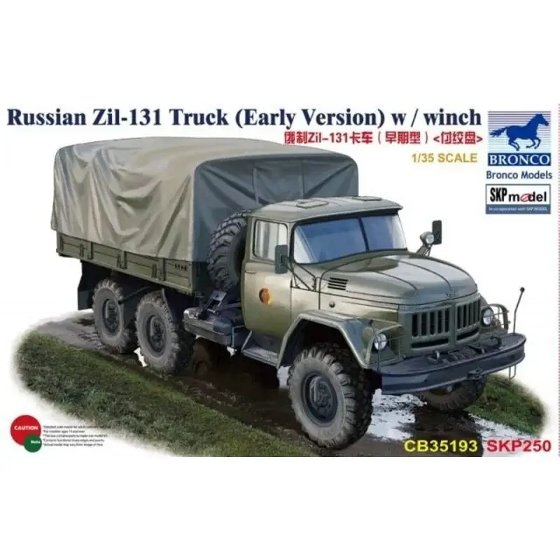 Russische Zil-131 Truck (Early Version) met winch.In samenwerking met SKP Model Schaalmodel Goedkoop
