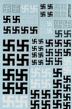 Tijdelijk Beschikbaar Sticker Luftwaffe Swastikas. Various styles including solid and outline. Aircraft sizes 300mm 430mm 540mm 650mm Also includes 1: