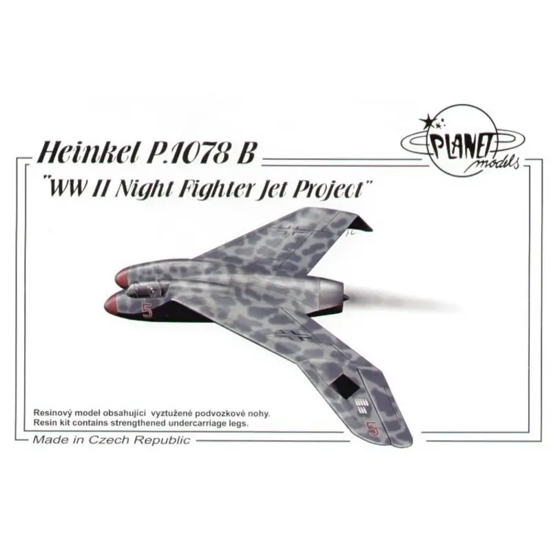 Heinkel He P.1078B German night fighter aircraft project of unbelievable shapes. All resin kit contains decals for one aircraft Gereduceerde Prijs