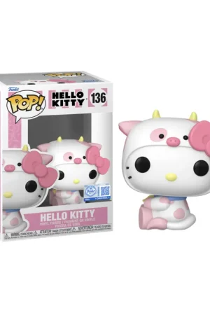 Rechtstreeks Van De Fabrikant HELLO KITTY - POP Sanrio N° 136 - Hello Kitty in cow cosplay Pop figur