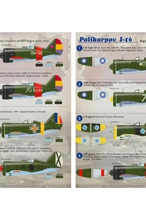 Gratis Retour Sticker Polikarpov I-16 part 2 Decal
