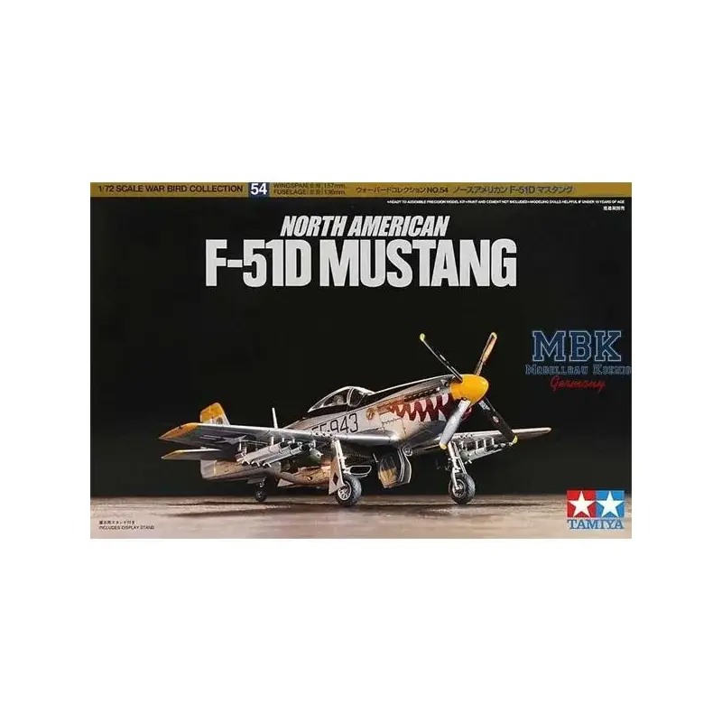 Seizoensaanbieding North American F-51D Mustang Korean Schaalmodel