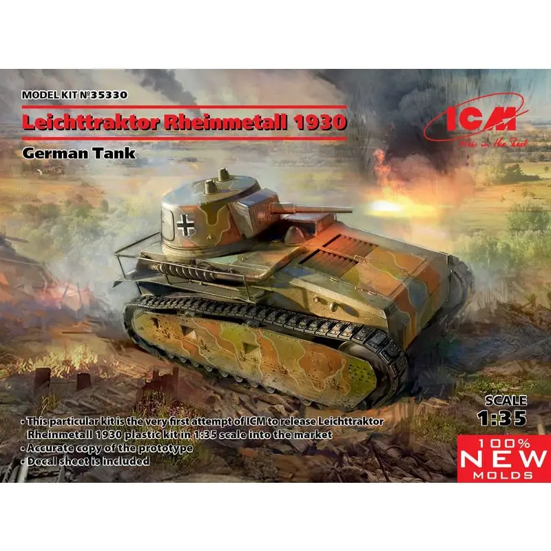 Leichttraktor Rheinmetall 1930, Duitse tank (100% nieuwe mallen) "Dit is te zien in World of Tanks" Na het einde van de Eerste W Betrouwbaar