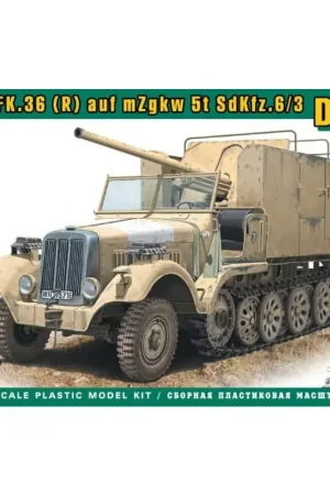 Sdkfz.6/3 DIANA 7,62cm FK.36 (R) op mZgkw 5t Schaalmodel Gecertificeerd